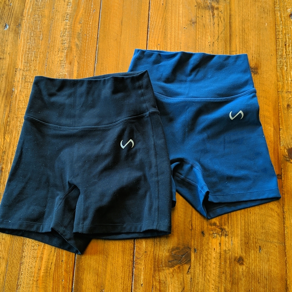 TLF Tempo High waisted workout shorts BUNDLE black and navy size XS